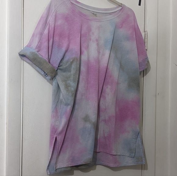 Tie dye purple and blue t-shirt - Picture 1 of 3